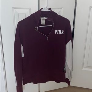 maroon sweatshirt from pink